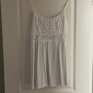 White Summer Dress with Lace detail